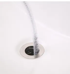 Brosse de nettoyage flexible pour déboucher les cheveux du drain de l'évier de la salle de bain