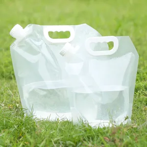 Tragbarer Faltbarer Wasserbeutel Für Den Außenbereich Große Kapazität Auslaufsicherer PE-Material Aufbewahrungsbehälter Für Camping Wandern Überleben Auto