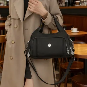 Waterproof Lightweight Nylon Handbag For Women Multi-functional Large Capacity Travel Shoulder Crossbody Tote Bag For Mom