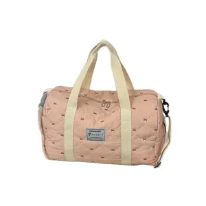 Quilted travel duffel bag lightweight casual handbag portable fitness sports shoulder bag