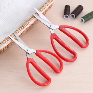 Household Stainless Steel Scissors Red Handle Large Medium Small Student School Office Stationery Paper Cutting Tailor Hand Tools