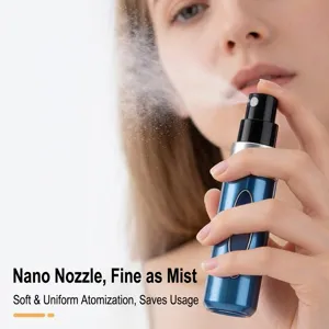 Φορητό μπουκάλι αρωμάτων 5ml με ακροφύσιο ψεκασμού λεπτής ομίχλης για αναπλήρωση