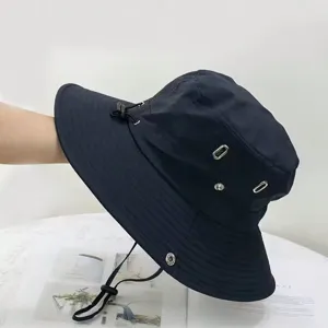 Waterproof and quick-dry outdoor bucket hat with adjustable chin strap and side air vents