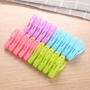 20-piece set of colorful windproof plastic clothespins for drying clothes and socks