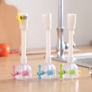 Extensions de robinet de cuisine flexibles avec filtre anti-éclaboussures et boutons colorés