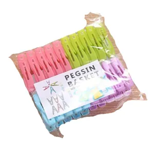 20-pack durable plastic windproof clothespins for laundry drying and hanging socks
