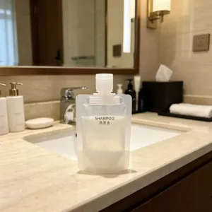 Portable Travel Liquid Dispensing Bags Refillable Spout Pouches Transparent Leakproof Toiletry Containers Small Size Travel Accessories