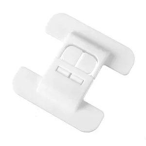 Witte multifunctionele babyveiligheidsslot voor koelkasten en kasten van duurzaam plastic