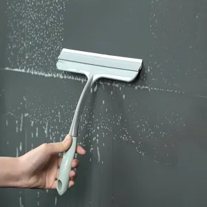 Limpiacristales ergonómico de goma blanda para limpiar espejos y ventanas de baño