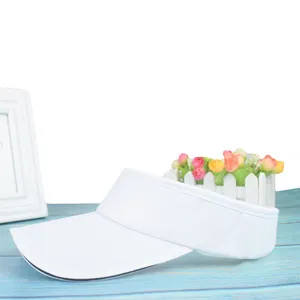 White canvas sun visor hat for women outdoor sports and effective sun protection