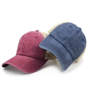 Detailansicht der atmungsaktiven Mesh-Baseballkappe, idealer Sommersonnenhut für den Outdoor-Einsatz.