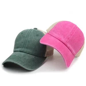 Atmungsaktive Mesh Baseballcap Sommersport Outdoor Sonnenschutz Einfarbig Unisex Freizeithut