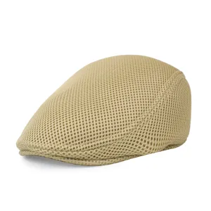 Atmungsaktive beige Netzkappe für Sommer-Outdoor-Aktivitäten und Freizeitkleidung