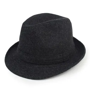 Klassischer Herren Wollfilz Fedora Hut Vintage Jazz Gentleman Hut Verdickter Warmer Winter Filzhut Für Ältere Männer
