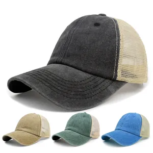 Unisex Netz Baseballkappe Sommer Atmungsaktiv Outdoor Einfarbig Trucker Hut Verstellbar Mode Sonnenschutz Sport Hut