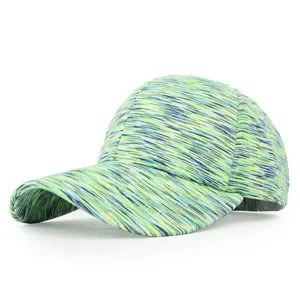 Detail view showing the vibrant tie-dye pattern on the breathable sports baseball cap
