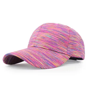 Colorful tie-dye sport baseball cap for outdoor running and sun protection.