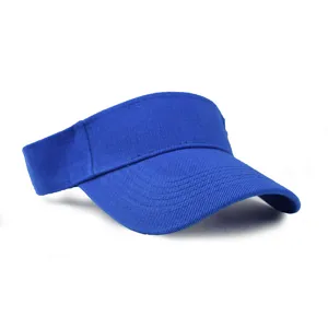 Solid royal blue sun visor hat for running and outdoor sports sun protection