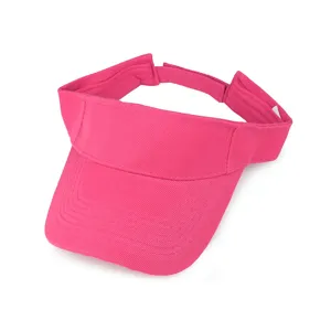 Vibrant hot pink women's sun visor hat for athletic running and summer sun protection