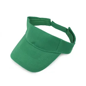 Vibrant green athletic sun visor hat for women, ideal for outdoor running and sports activities