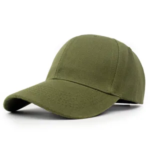 Premium blank army green twill baseball cap with curved brim for outdoor sun protection