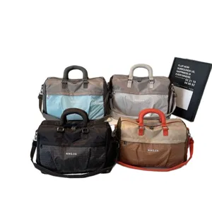 Large capacity waterproof travel duffel bags in four colors for gym and sports use