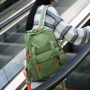 Sac à dos commuteur vert décontracté et hydrofuge avec grande capacité pour voyage
