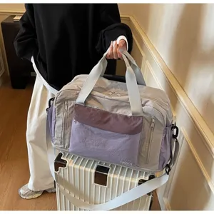 Detail view of lightweight dry-wet separation travel bag for gym and sports