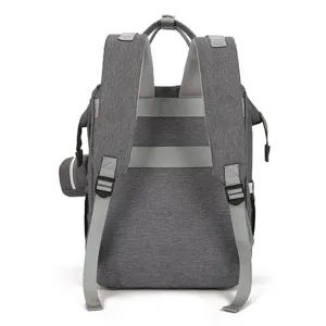 Grauer Wickelrucksack mit großem Fassungsvermögen und Trolley-Befestigung