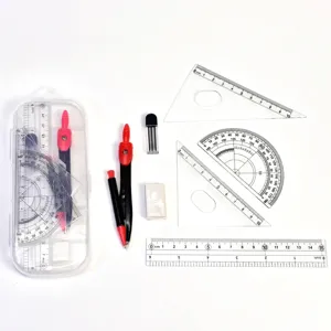 Student Geometrie Zeichnung Kompass Lineal Winkelmesser Zeichenwerkzeuge Mathe Studium Bedarf Schreibwaren Universal Büro Kit