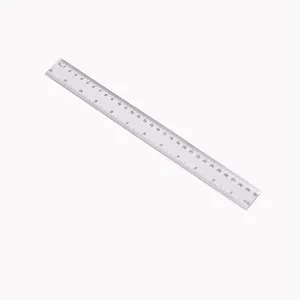 Transparent plastic straight ruler 30cm 12 inch double side scale drawing school art tool.