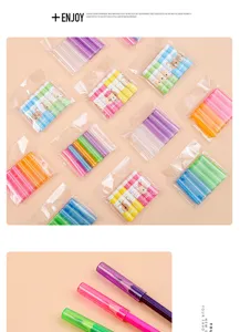 Assorted colorful plastic cartoon pencil cap protectors and extenders for school kids