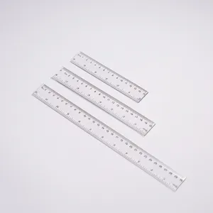 Transparent plastic ruler set 15cm 20cm 30cm double scale drafting school stationery supplies