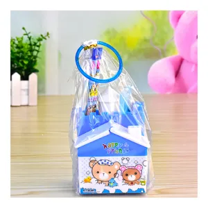 Creative cartoon stationery set for kids school gift featuring house shape pencil sharpener