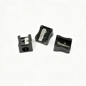 Professional 12mm large hole pencil sharpener for eyebrow and lip liners in black