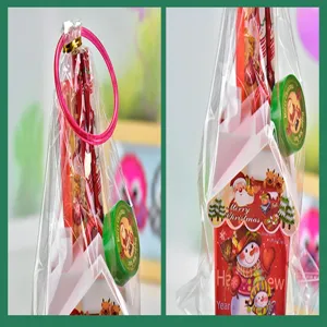 Close-up of festive Christmas stationery set with Santa and snowman patterns