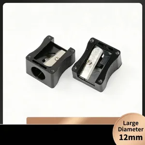 Professional 12mm large aperture pencil sharpener for cosmetic lip and eyebrow pencils