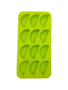 Watermelon slice shaped silicone mold with 12 cavities for DIY kitchen baking and ice