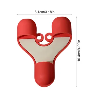 Dimensions du clip en silicone rouge : 8,1 cm de large et 10,4 cm de haut pour sécurité