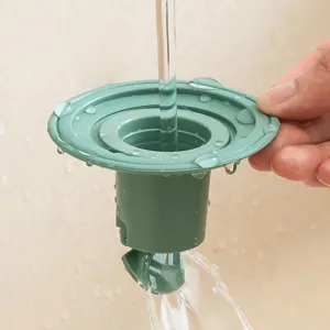 Nucleo universale verde per scarico bagno con dimostrazione flusso acqua e anti-odore