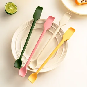 Dual Head Silicone Spatula Heat Resistant Kitchen Jam Scraper Long Handle Cream Cake Spatula Baking Tools Multi Purpose