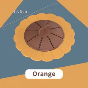 Filtro per lavandino in silicone a forma di girasole e acchiappacapelli per bagno e cucina