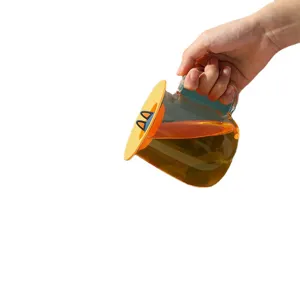 Durable orange food-grade silicone cup lid with creative cat ears for leak-proof mugs