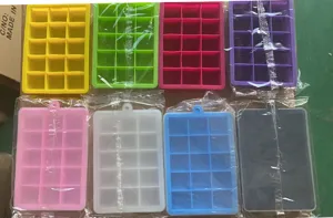 Moule à glaçons en silicone à 15 grilles avec couvercle, qualité alimentaire DIY maison.