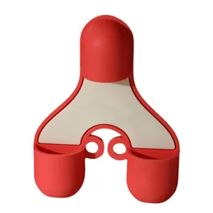 Pince anti-brûlure en silicone rouge pour bols et plats chauds en cuisine