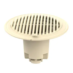 Coperchio di scarico rotondo beige con nucleo di scarico a pavimento antiodore