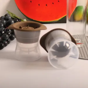 Moldes grandes de silicona para bolas de hielo de whisky para hacer esferas de hielo
