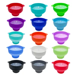 Large Foldable Silicone Popcorn Popper Bowl With Lid And Handle Heat Resistant Microwave Popcorn Maker Kitchen Tool