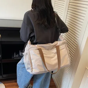 Bolso de viaje informal de gran capacidad con bolsillo de rejilla para deporte y ocio