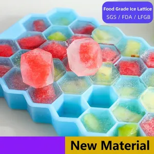 Vassoio Per Cubetti Di Ghiaccio In Silicone Con Coperchio Stampo Flessibile Per Bar Casa Whiskey Cocktail Bevande